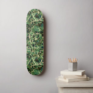 Green Marbled Paper Vintage Skateboard