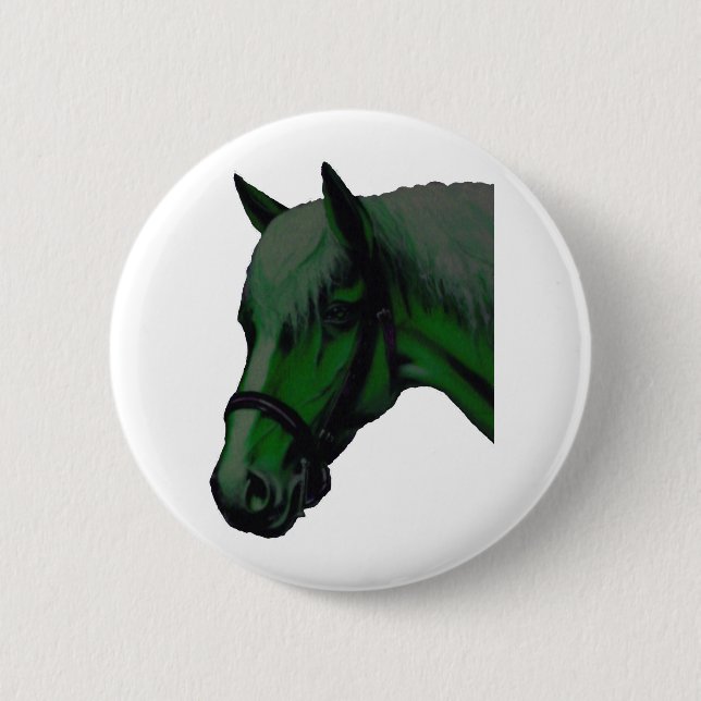 green mare 6 cm round badge (Front)