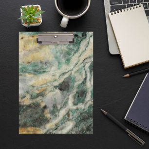 Green Mariposite Mineral Stone Pattern Clipboard