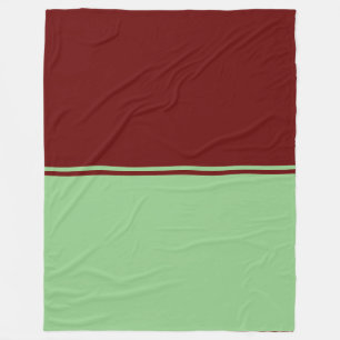 Green & Maroon Throw Blanket