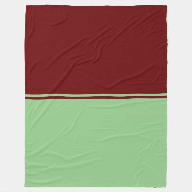 Green & Maroon Throw Blanket (Front)