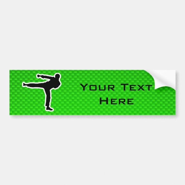 Green Martial Arts Bumper Sticker (Front)