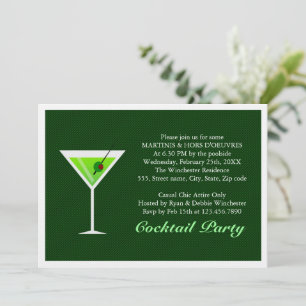 Green Martini Invitation