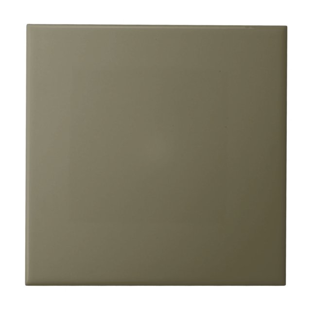 Green Martini Olive Solid Colour Print, Neutral Ceramic Tile (Front)