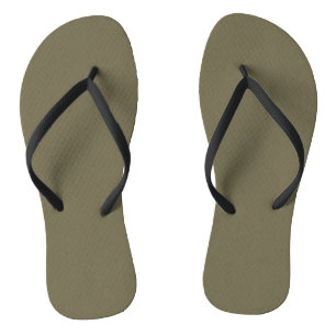 Green Martini Olive Solid Colour Print, Neutral Thongs