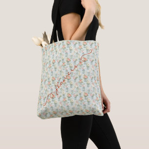 Green Mason Jars Orange Flowers Tote Bag