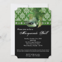 Green Masquerade Ball Mask Costume Halloween Part