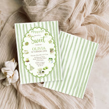 Green Matcha Sweet Birthday Invitation