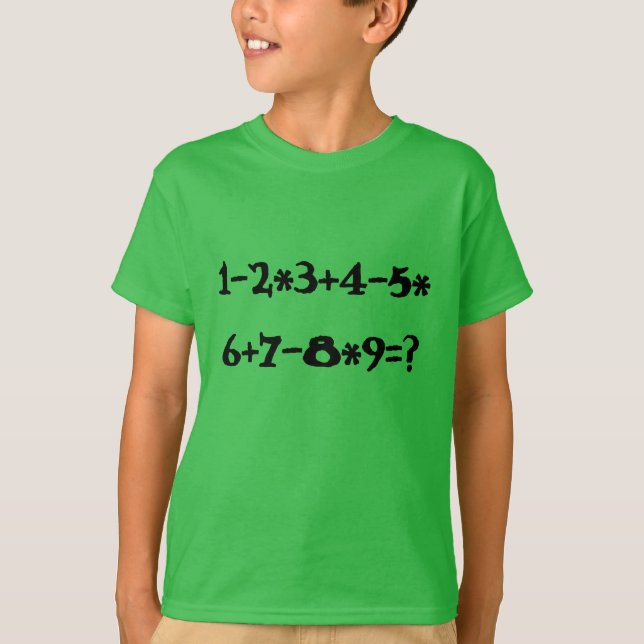 Green Math calculation T-Shirt (Front)