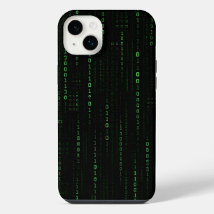 Green Matrix Code iPhone 14 Plus Case