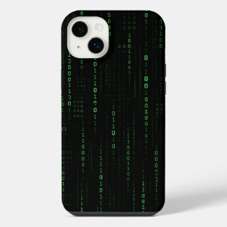 Green Matrix Code iPhone 14 Plus Case