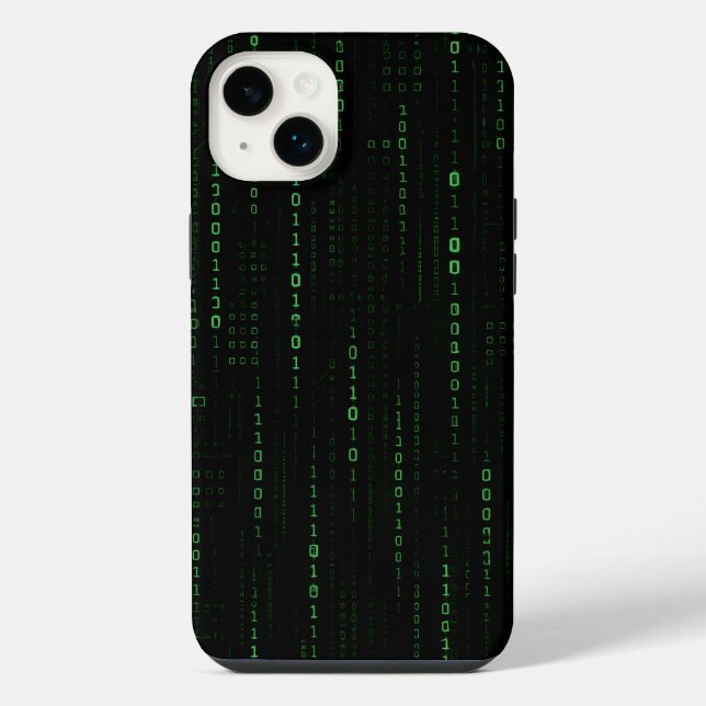 Green Matrix Code  iPhone Case (Back)