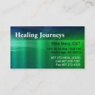 Green Matte Metallic Business Card Template