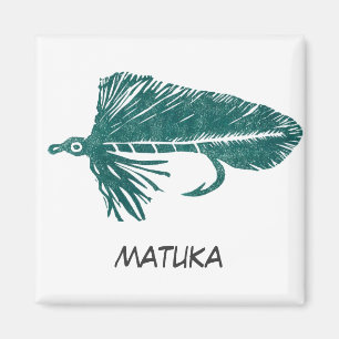 "Green Matuka" Flyfishing Art Magnet