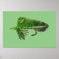 Green Matuka streamer, fly fishing, fly tying art