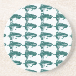 "Green Matuka" Streamer Fly Pattern Coaster. Coaster