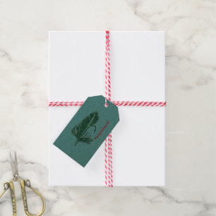 Green Matuka streamer for fly tying, fly fishing Gift Tags