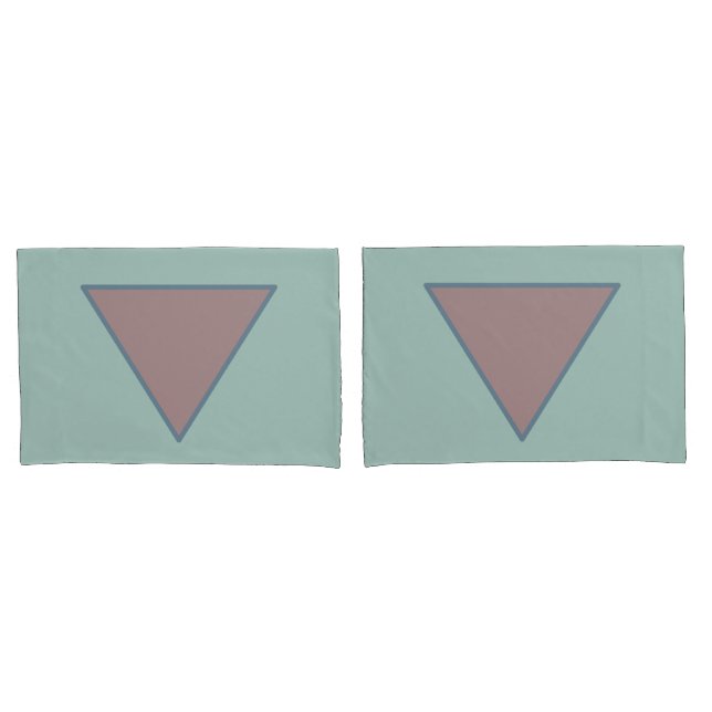 Green Mauve Pastel Pillowcase Set  (Front-Set)
