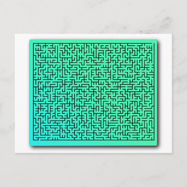 Green Maze Postcard (Front)
