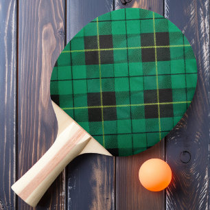 Green Meadow Plaid Ping Pong Paddle