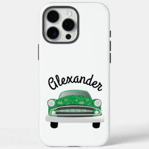 Green Mean Retro Car Boy's Birthday iPhone 16 Pro Max Case
