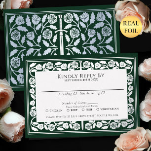 Green Mediaeval Silver Sword Royal Wedding RSVP