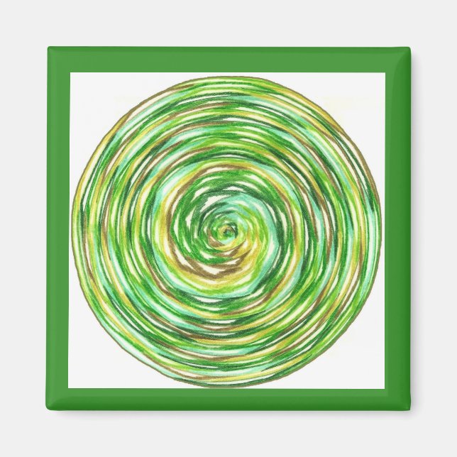 Green Meditation Magnet (Front)