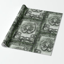 Green Medusa Gift Wrapping Paper