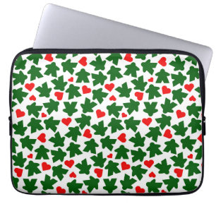 Green Meeple with Red Heart Laptop Sleeve