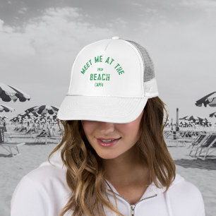 Green Meet Me At The Beach Personalised  Trucker Hat