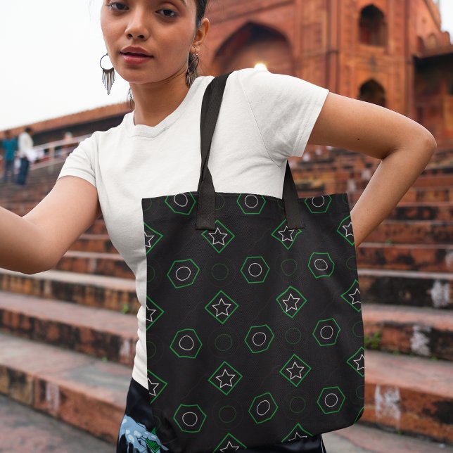 Green Memphis Tote Bag (Creator Uploaded)