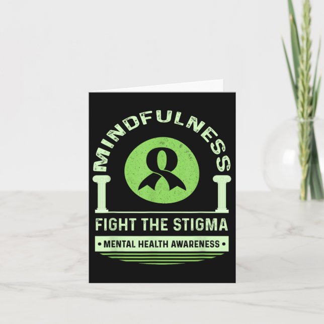 Green Mental Health Awareness Month Fight The Stig Card (Front)