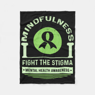 Green Mental Health Awareness Month Fight The Stig Fleece Blanket