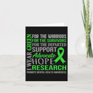 Green Mental Health Awareness Supporter Graphic Card