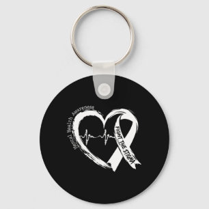 Green Mental Health Matters Awareness Heart Fight Key Ring