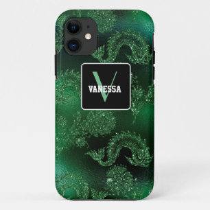 Green Mermaid Glitter - Personalise Your Own iPhone 11 Case