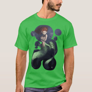 Green mermaid in the middle of the sea T-Shirt