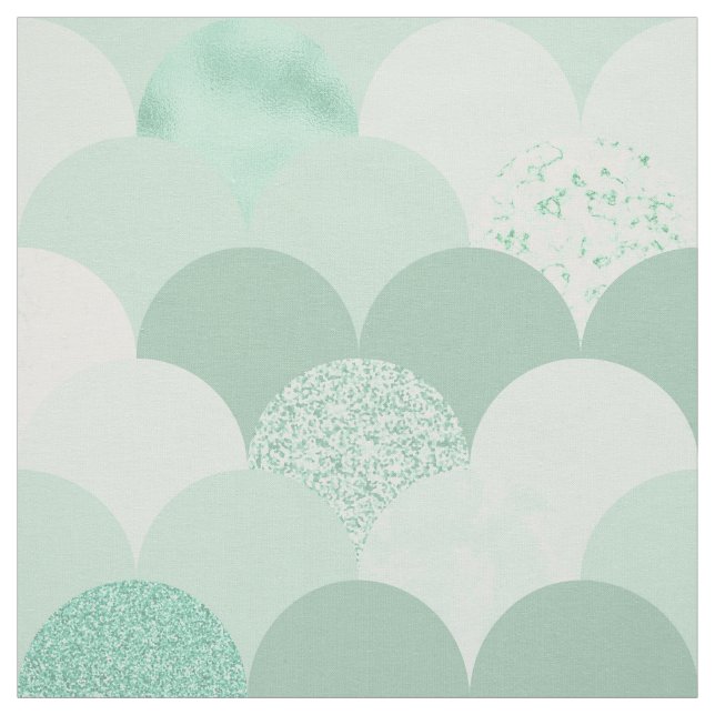 Green mermaid scales fabric (Swatch)