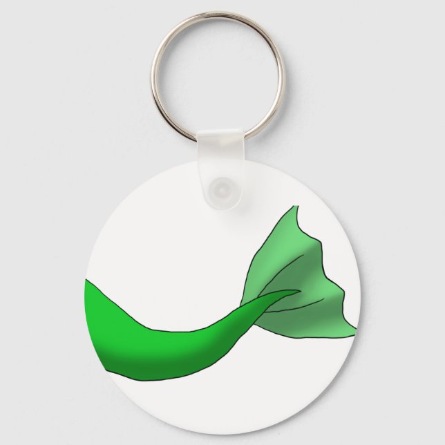 Green Mermaid Tail Key Ring (Front)