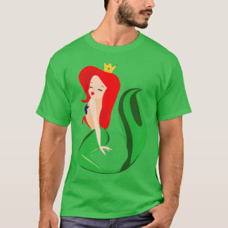 Green Mermaid Vector Art T-Shirt