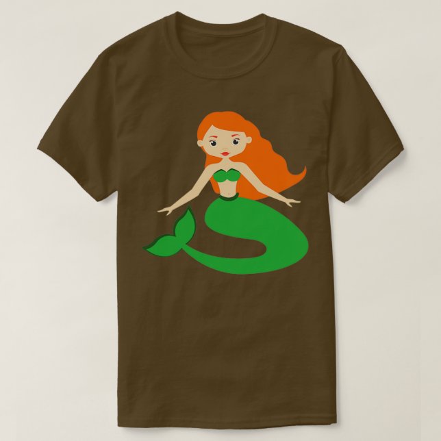 Green Mermaid Vector File T-Shirt (Design Front)