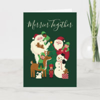 Green Merrier Together Santa and Friends