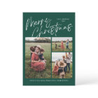 Green Merry Christmas Calligraphy Script 3 Photo