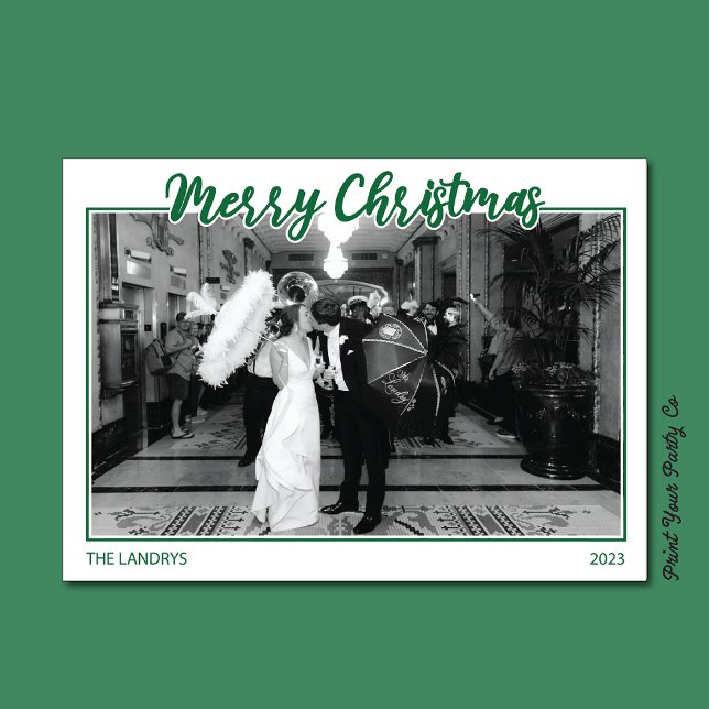 Green Merry Christmas Card (Creator Uploaded)