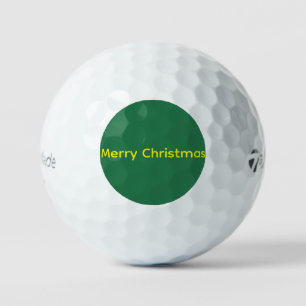 Green Merry Christmas Golf Balls