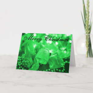 Green Merry Christmas Holiday Card