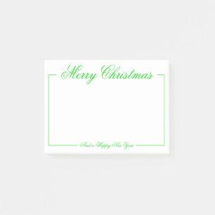 Green Merry Christmas Minimalist Post-it Notes