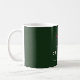 Green Merry Christmas Personalised Family  Coffee Mug