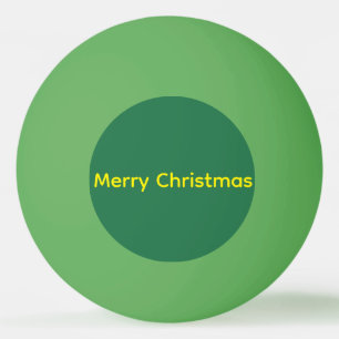 Green Merry Christmas Ping Pong Ball