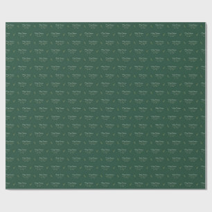 Green Merry Christmas Special Delivery Love Santa Wrapping Paper